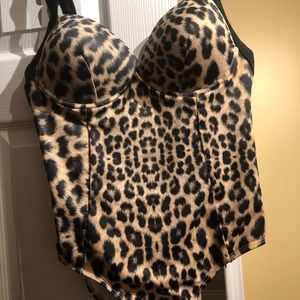 Brand new never worn one piece push up leopard swim suit
